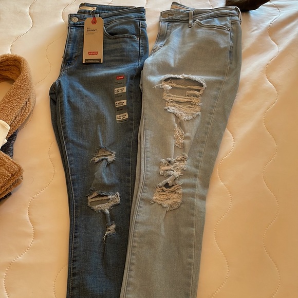 (2) Levi 711 Skinny Jeans 8 medium - Picture 2 of 4